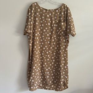 Hatch Maternity Polkadot Shirt Dress Tan Small S
